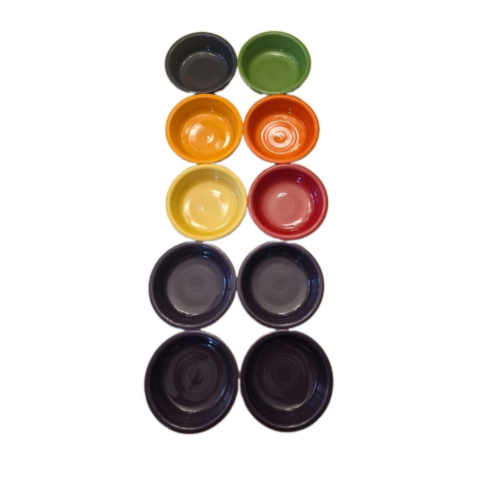 Fiesta/Fiestaware 10-Piece Rainbow Bowl Lot – 19 oz Cereal/Soup – Mix of Retired
